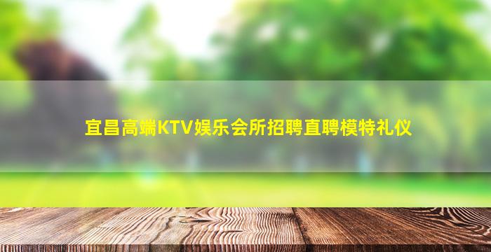 宜昌高端KTV娱乐会所招聘直聘模特礼仪